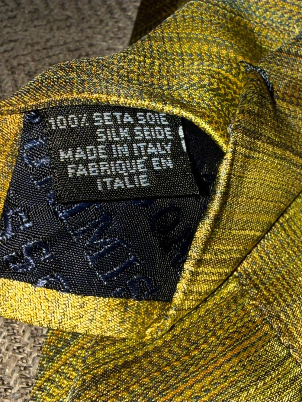 Missoni Cravatte Green/ Yellow 100% Silk Tie